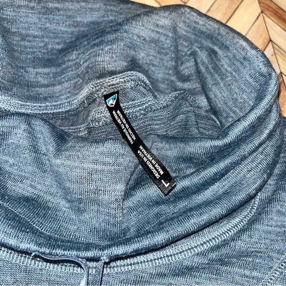 Kuhl Lea Funnel Neck Sweatshirt Pullover Blue Gray Large Long Sleeve Active - Picture 3 of 7